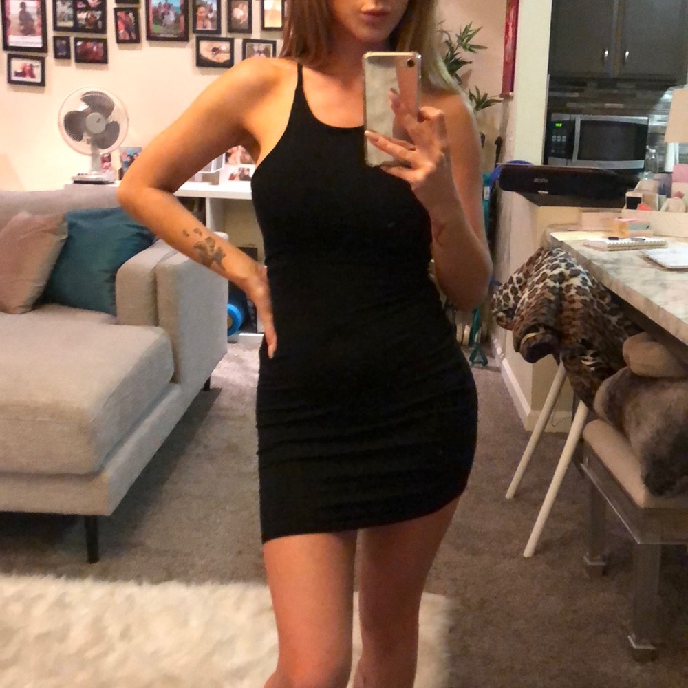 BOOHOO PETITE RACER BACK LACE UP MINI DRESS